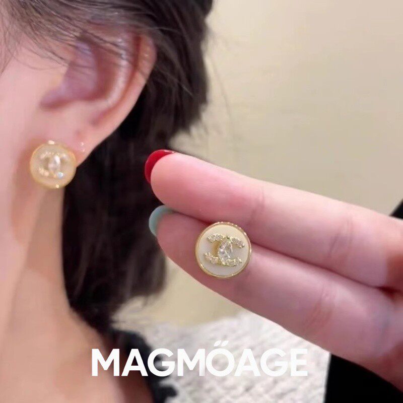 MAGMOAGE轻奢复古圆形耳钉