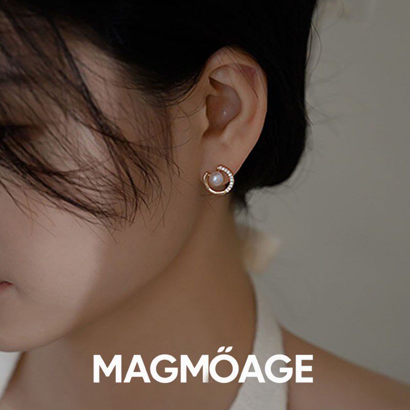 法国MAGMOAGE珍珠耳夹无耳洞