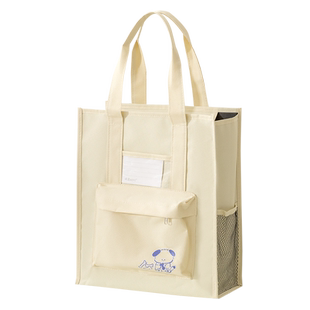 手提袋学生拎书高颜值女生大容量带拉链男孩帆布防水简约初中生辅导班补课包儿童补习书袋收纳袋书本学习定制