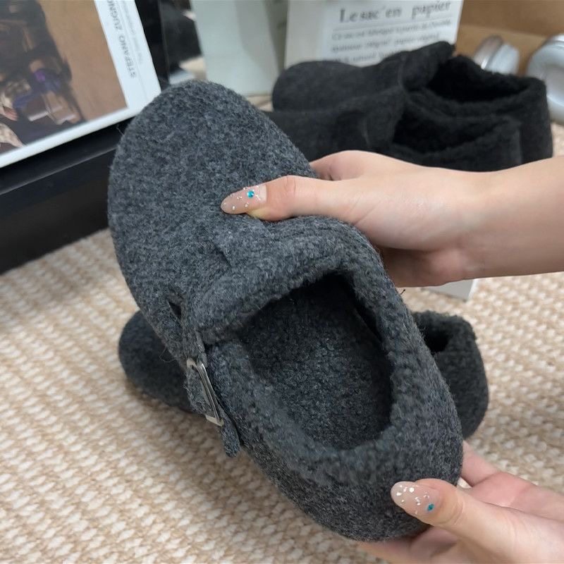 加绒保暖勃肯鞋女2025新款冬季百搭加厚棉鞋毛毛鞋懒人一脚蹬女鞋,女鞋,勃肯鞋/软木鞋,淘宝优惠券,粉丝福利购,淘宝优惠卷