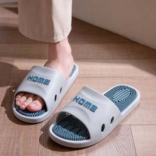 夏季 法式 底按摩拖鞋 男士 洗澡防滑不臭脚EVA家居舒适凉拖 鞋