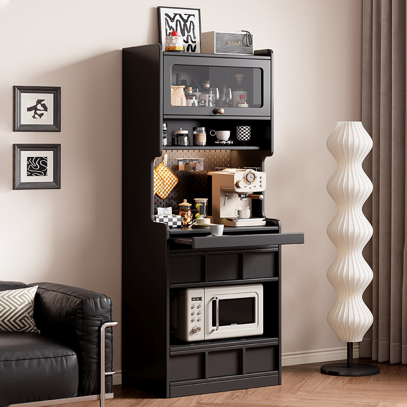 实木小户型超窄餐边柜高柜一体微波炉家用厨房客厅靠墙边柜茶水柜,住宅家具,餐边柜,淘宝优惠券,粉丝福利购,淘宝优惠卷
