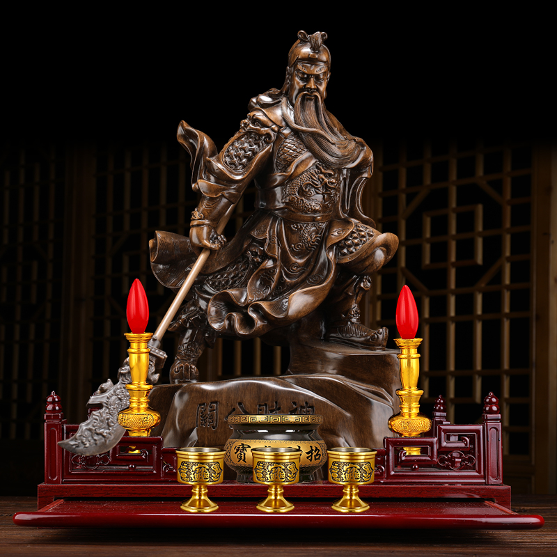 关羽摆件关二哥老爷神像开光招财武财神关公镇宅佛像居家客厅套装 Изображение 1 关羽摆件关二哥老爷神像开光招财武财神关公镇宅佛像居家客厅套装 Изображение 1