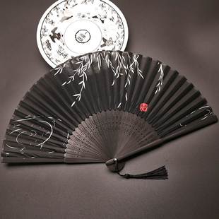 折叠扇古装 古风扇子扇子折扇中国风舞蹈扇女夏季 日式 小复古布古典
