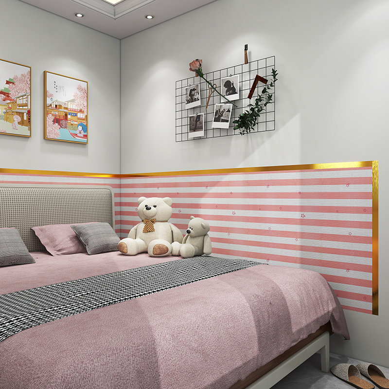 炕围子墙自粘榻榻米硬包护墙纸农村大炕墙围贴纸床围壁纸室内墙裙