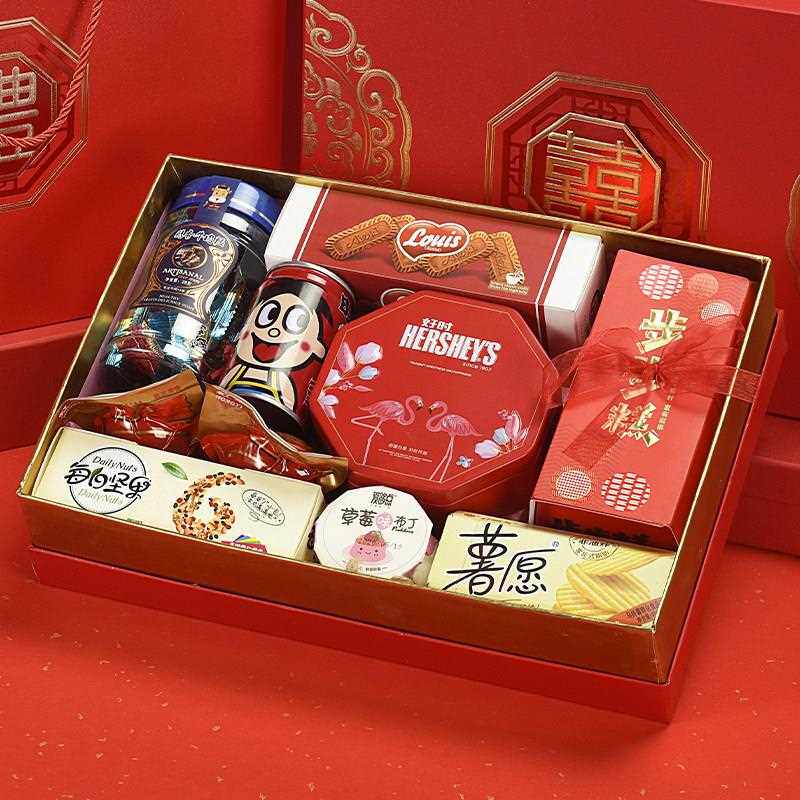 特大号喜糖礼盒成品含糖 高档结婚伴手礼婚礼提亲糖果混合装回礼