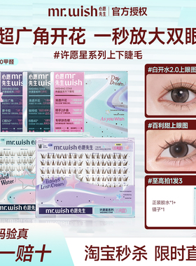 心愿先生许愿星系列免胶胶水上睫毛白开水百利甜白日梦妈生氛围睫
