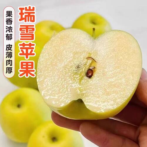 白水瑞雪苹果陕西新鲜水果纯甜无酸青苹果瑞阳5斤年货礼盒装12枚