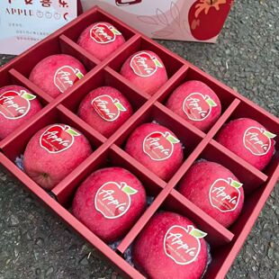 顺丰正宗甘肃静宁雪原红富士苹果苹果礼盒新疆脆甜多汁整箱当季