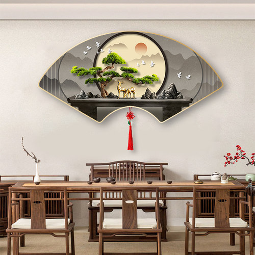 简约流水生财装饰画客厅