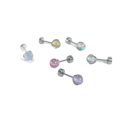 横瞳piercing316L医用钛钢耳骨钉