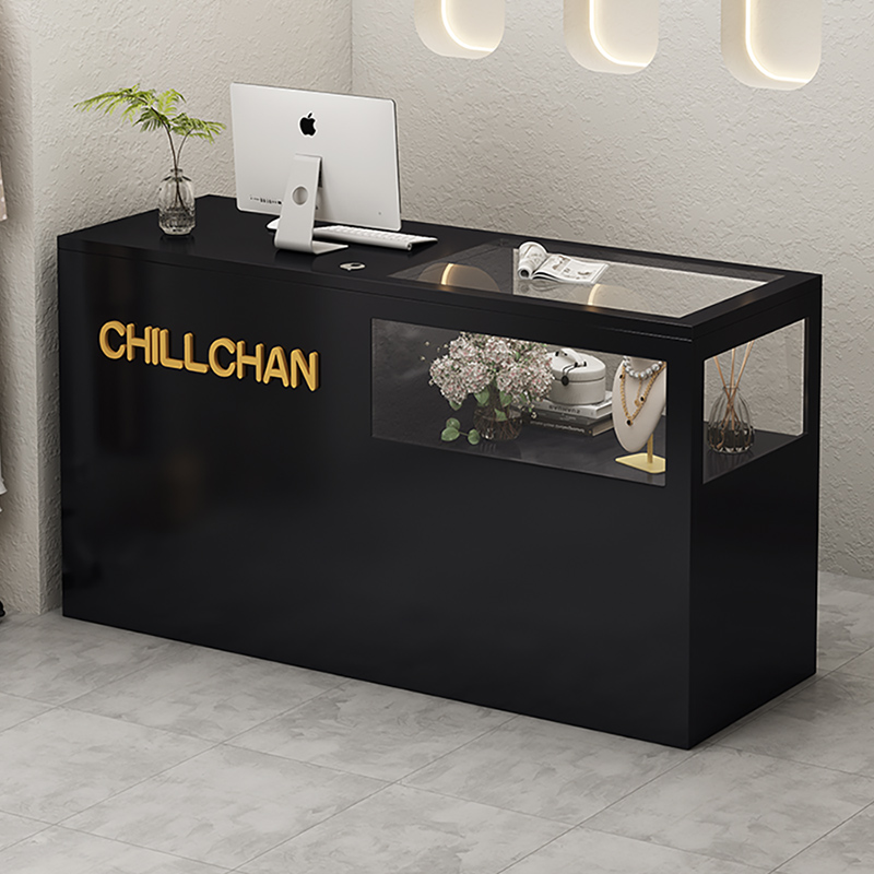 服装店收银台美容院吧台前台小型接待台网红女装店中岛台展示柜台