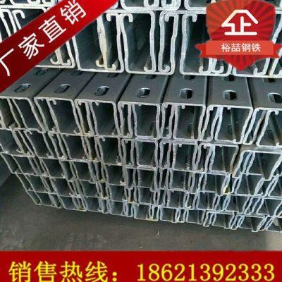 光伏支架c型钢 抗震支架 导轨檩条 冲孔镀锌c型钢 41*41*2P.0