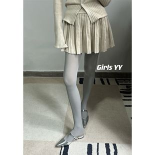 空姐灰复古天鹅绒连裤 袜成人美腿丝袜纯色秋冬打底袜辣妹性感显瘦