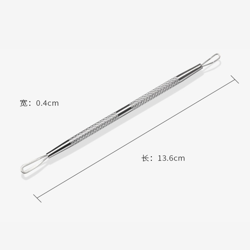 不锈钢粗细双头按压钢圈祛痘压圈粉刺圈清洁黑头挤痘痘挤压器刺针