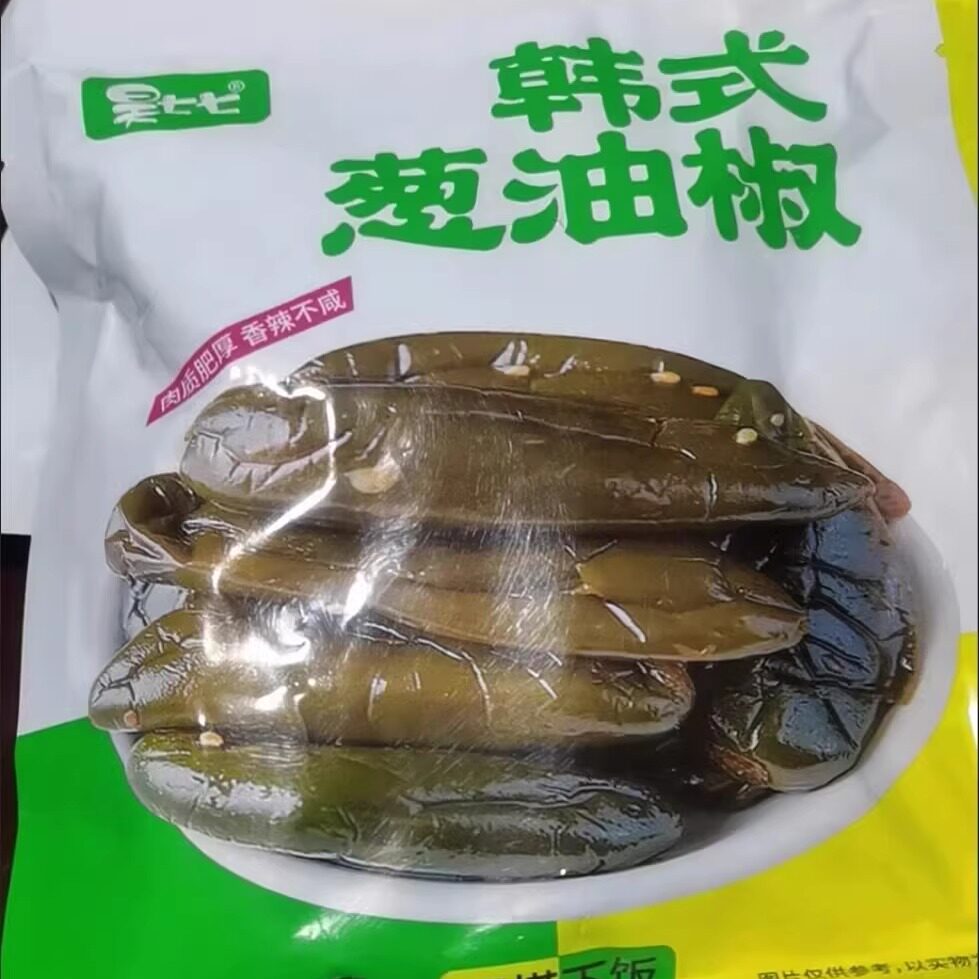 昊七七韩式葱油椒酱腌辣椒延边朝鲜族泡菜香辣即食速食菜下饭菜