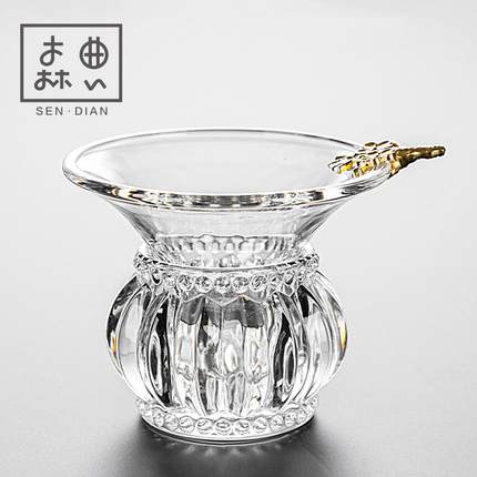 茶漏茶滤泡茶神器玻璃茶水分离茶隔网茶具配件高级茶杯茶叶过滤器