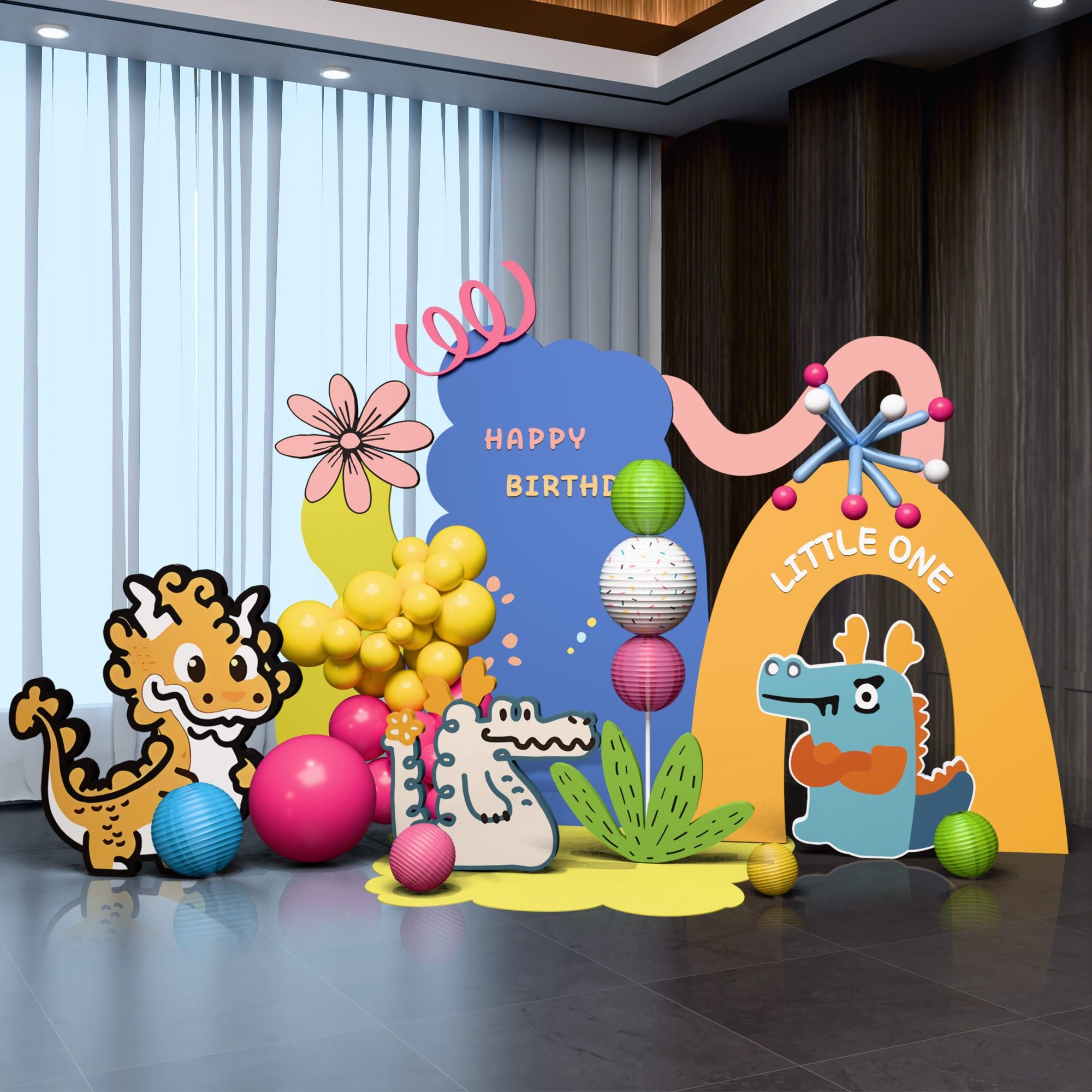 多巴胺龙宝宝周岁礼生日宴布置装饰场景男女孩家庭版氛围背景kt板,节庆用品/礼品,装扮布置套餐,淘宝优惠券,粉丝福利购,淘宝优惠卷