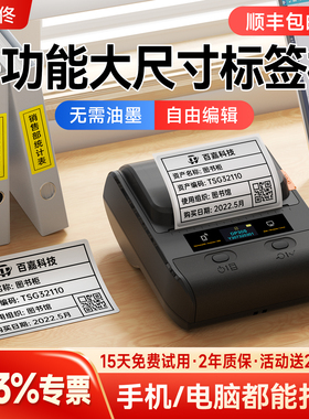 德佟数码DP30S亚银纸标签打印机固定资产卡片贴纸打标机食品名牌手持小型便携式机器热敏不干胶贴纸标签机