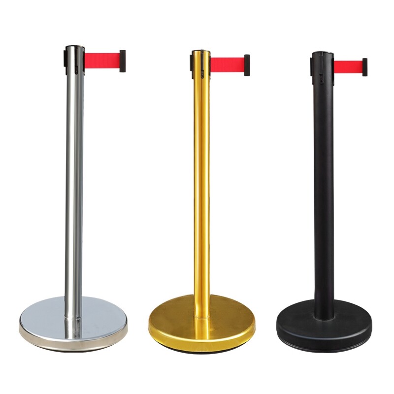 不锈钢栏杆座一米线围栏伸缩银行护栏杆3米隔离带排队护栏礼宾柱