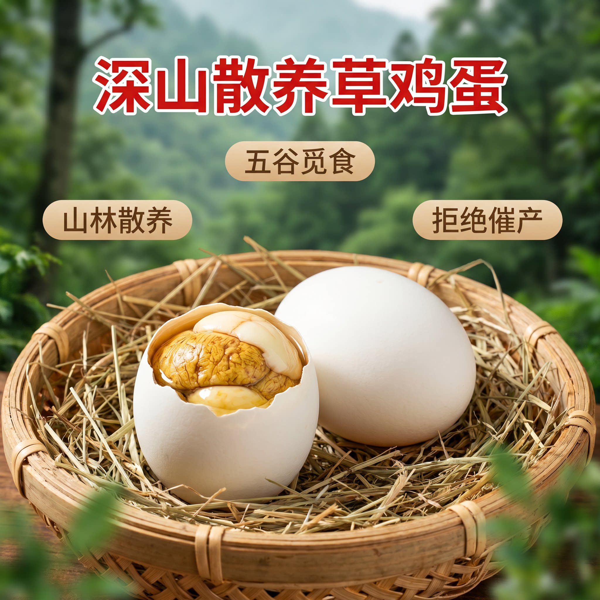 新鲜个大钢化蛋喜蛋高温杀菌