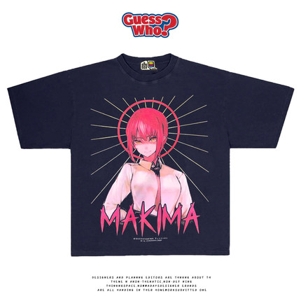 萬物All Nature 日式动漫玛奇玛 Makima印花街头百搭男女款短袖T