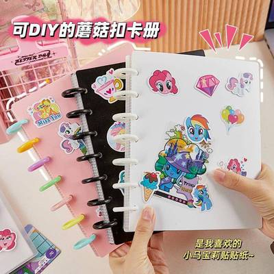高颜值小卡卡册蘑菇扣寸四宫格活页收纳册追星爱豆拍立得收纳