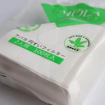 三洋mola v60圆锥形手冲咖啡滤纸滴滤式麻纤维漂白咖啡过滤纸