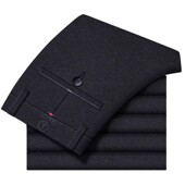 磨毛休闲裤 毛呢长裤 男加绒裤 男裤 秋冬厚款 男士 子冬季 加厚直筒西裤