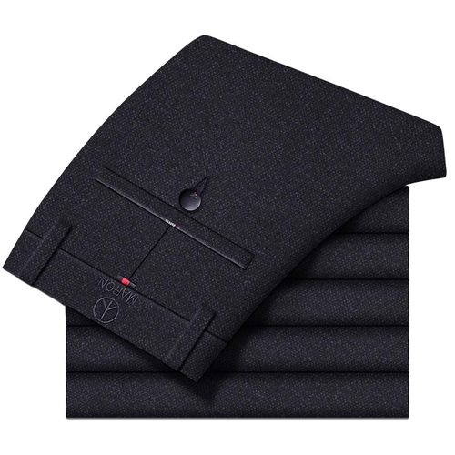 厚款弹力磨毛冬季加绒商务休闲裤