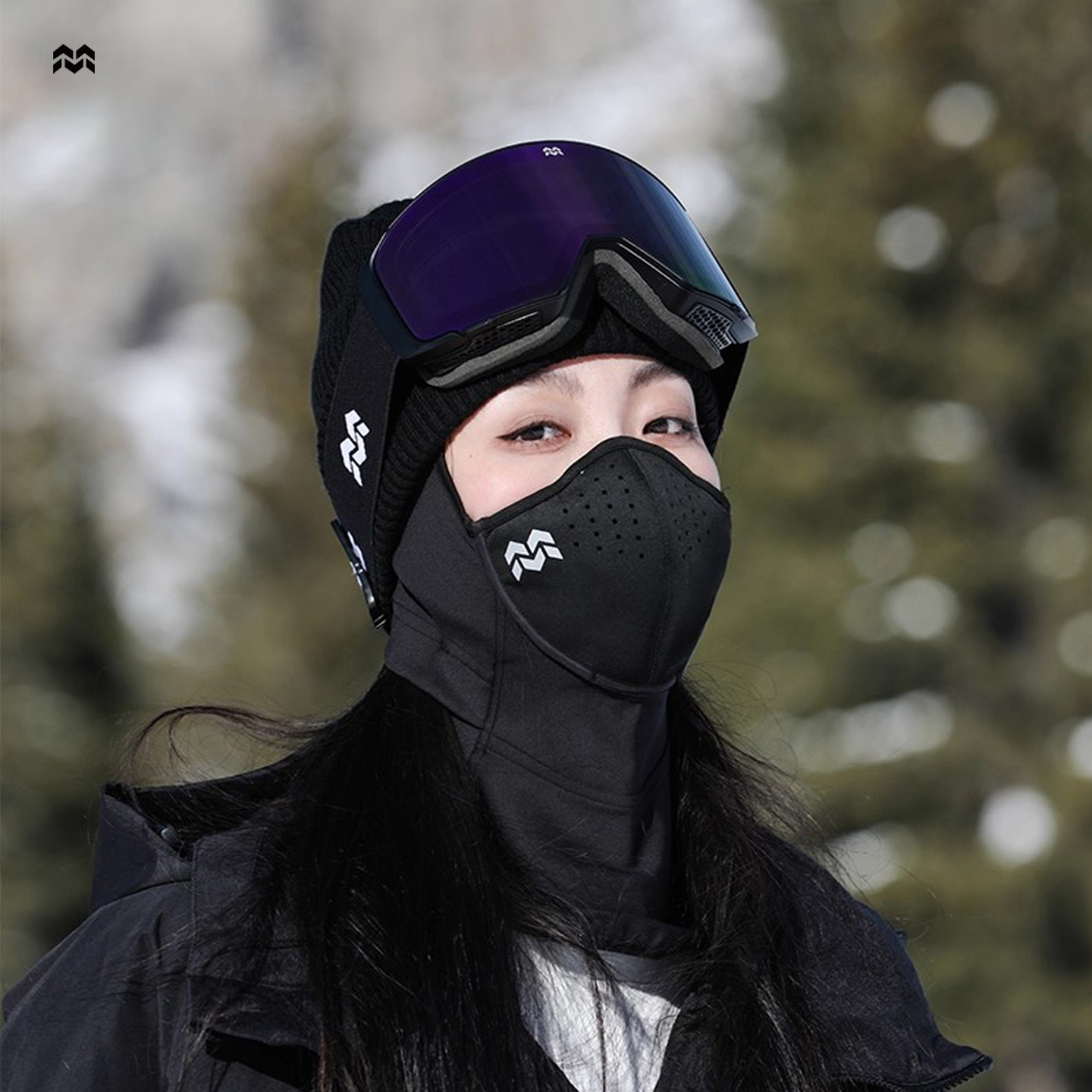 WEYA滑雪护脸磁吸面罩男女款口罩式防冻头套防风防寒保暖透气脸罩