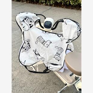 冰丝挡风被电动车夏季防晒被电瓶车防水挡风罩轻薄款坐垫加宽侧翼