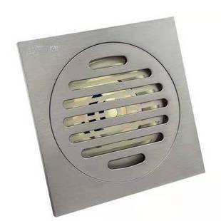 德高巧匠四方黄金地漏哑光银1050 通用款洗衣机大排量 10CM*10CM