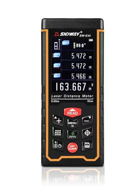 深达威激光测距仪SW-S80/120室内外测量仪手持红外线电子尺英文版