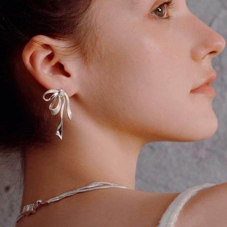 孙乐言同款丝带蝴蝶结耳饰女新款耳夹耳针流苏耳环,饰品/流行首饰/时尚饰品新,耳环,淘宝优惠券,粉丝福利购,淘宝优惠卷