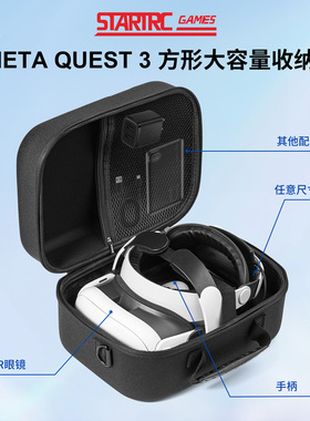 适用于meta quest3收纳包PSVR2精英头戴PICO 4 Ultra延长手柄收纳配件充电宝充电数据线Meta Quest ProVR收纳