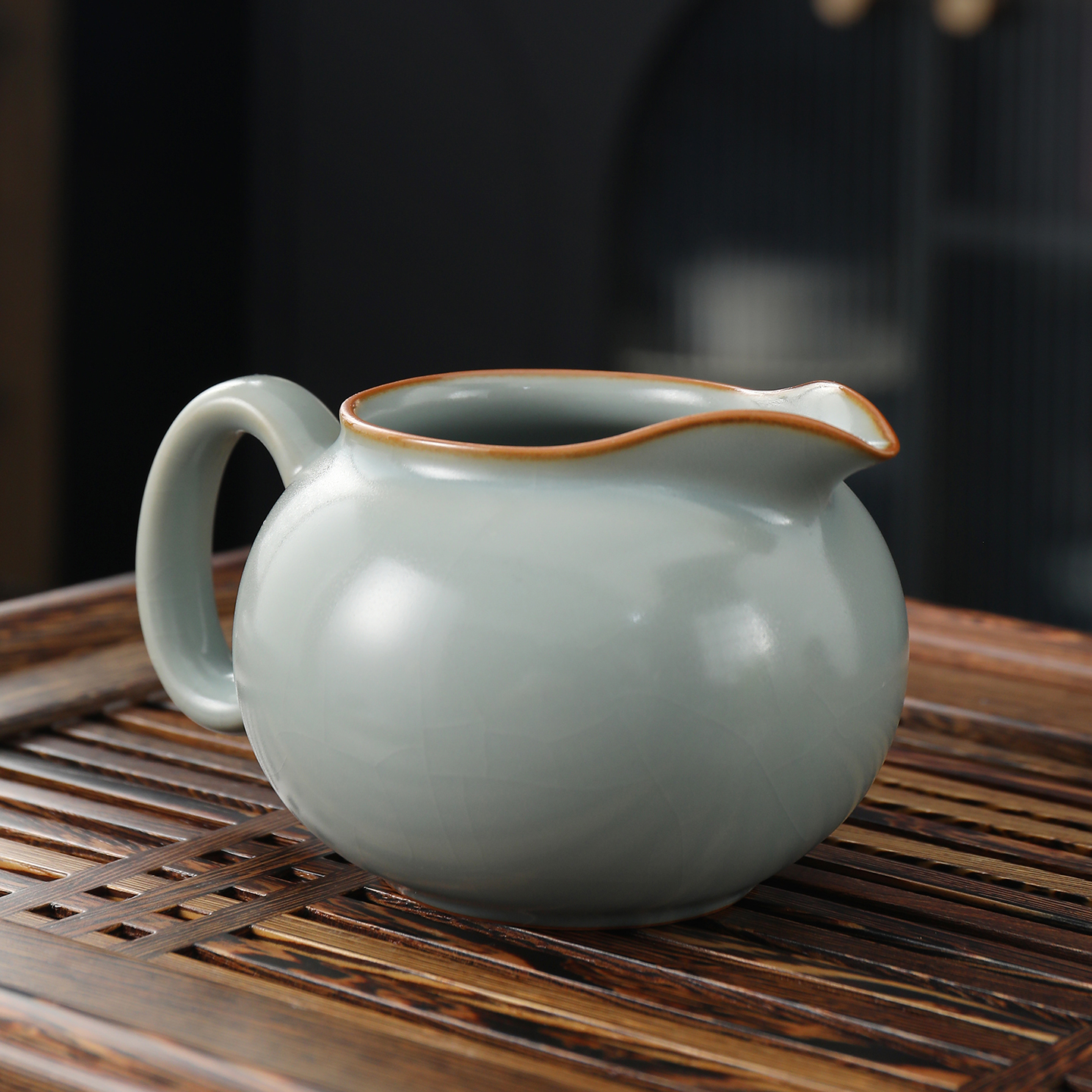 汝窑公道杯陶瓷分茶器茶海单个