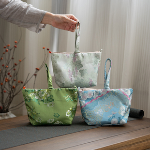 东茗堂茶具收纳包户外旅行茶具收纳包布艺一壶两杯收纳袋便携茶壶