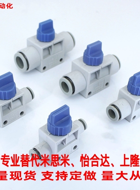 替代米思米手动阀BVHVU4/6/8/10/12-2/3-R两侧快速接头型空气阀门