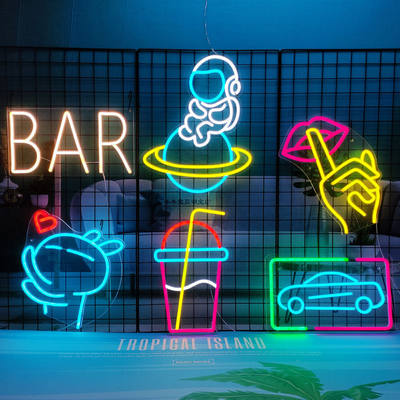 创意霓虹灯挂墙装饰酒吧商店夜灯派对房间氛围灯浪漫布置12V彩灯