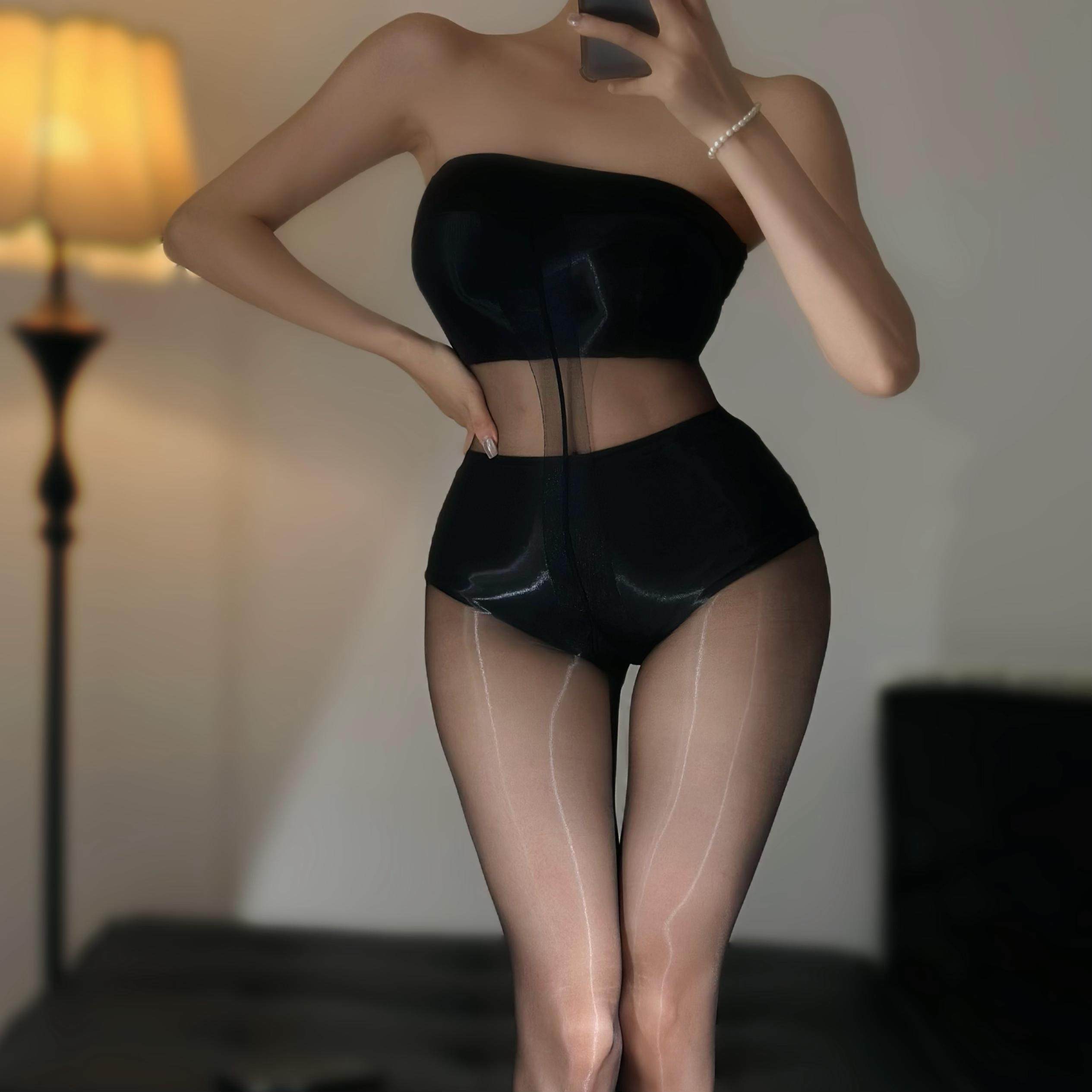 sw58【极光T裆高腰高个粗腿连裤丝袜】超薄款黑丝光腿女士夏季