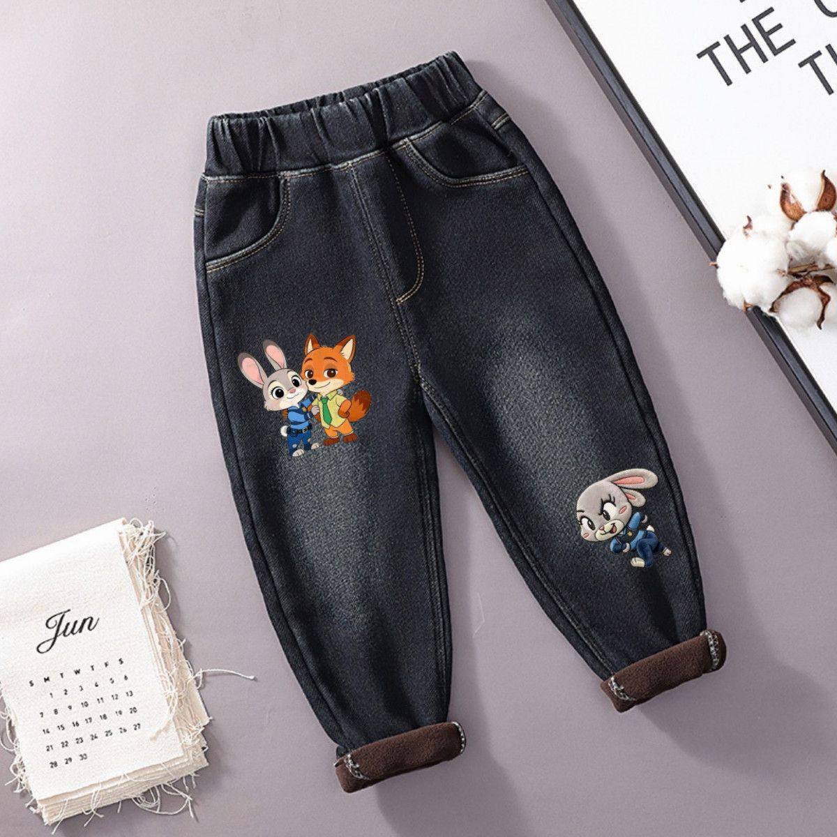 男童尼克朱迪裤子2026新款秋冬加绒动物城牛仔裤中小童长裤冬季裤,童装/婴儿装/亲子装,裤子,淘宝优惠券,粉丝福利购,淘宝优惠卷