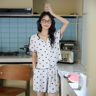 2025新款 夏季 薄款 可外穿短袖 家居服 涼感夏裝 迪士尼米奇睡衣女套裝
