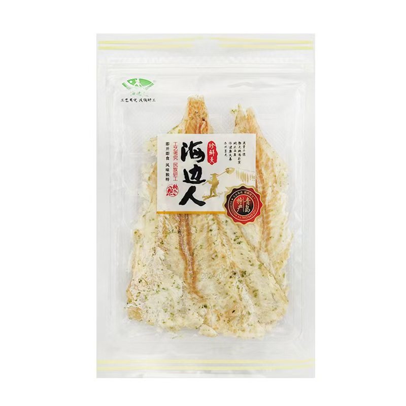海边人碳烤鳕鱼片100g烤鱼片批发青岛特产海鲜孕妇鱼干即食海产品