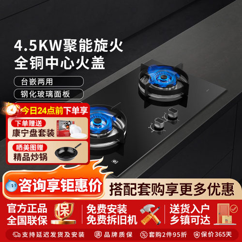 樱花燃气灶家用双灶4.5KW