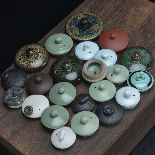 白瓷茶壶盖陶瓷茶杯盖夕典