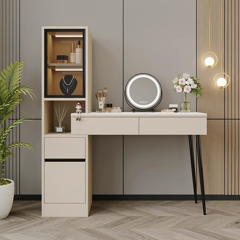 轻奢梳妆台卧室现代简约岩板书桌铝合金一体小户型新款高级化妆台,住宅家具,梳妆台/桌,淘宝优惠券,粉丝福利购,淘宝优惠卷