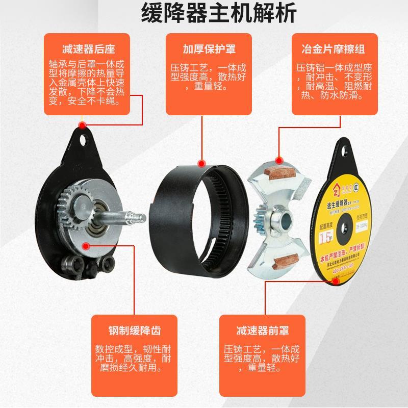 高楼逃生缓降器家用消防缓降器高层安全绳火灾多人逃生神器往复式