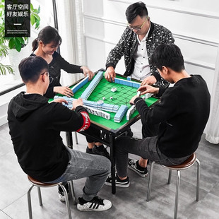 简易家用折叠手动实木麻将桌便携式棋牌室桌象棋桌手搓两用麻雀台
