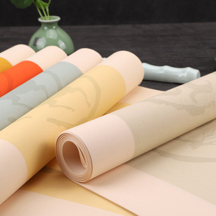 精选六尺三开仿古蜡染半生熟七八九十一言毛笔字书法楹联作品纸瓦